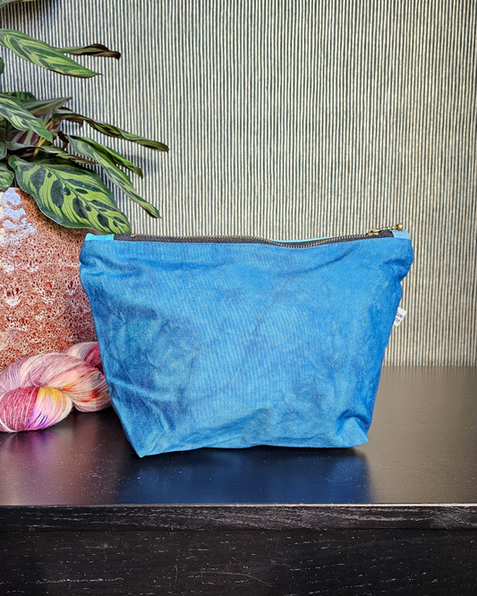 Patchwork Pouch Dama - Ocean Blue-La Cave à Laine