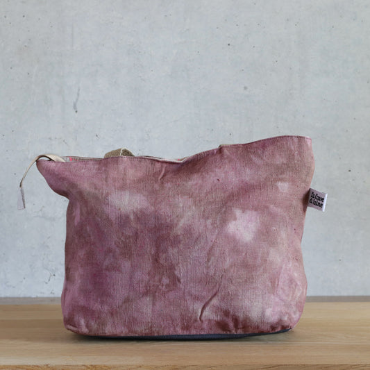 Carryall Bag - Brown! & Pink Circles-La Cave à Laine