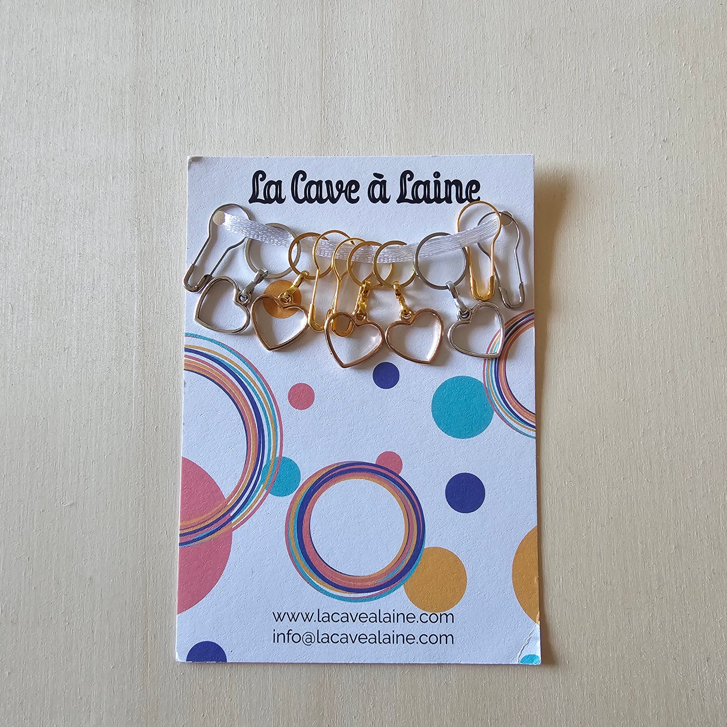 10 Stitch Markers - Hearts-La Cave à Laine