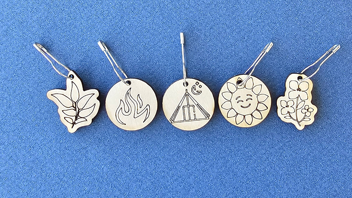 5 Camping Stitch Markers-La Cave à Laine