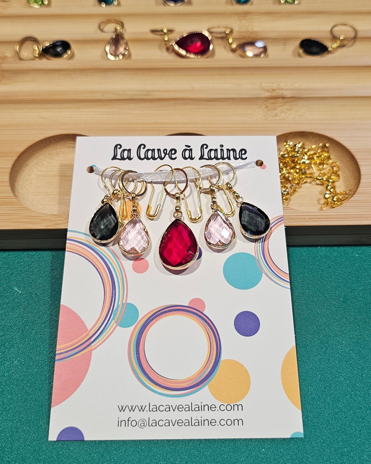 10 Stitch Markers - Bejeweled-La Cave à Laine