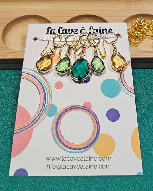 10 Stitch Markers - Bejeweled-La Cave à Laine