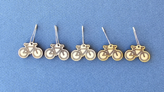 5 Bikes Stitch Markers-La Cave à Laine