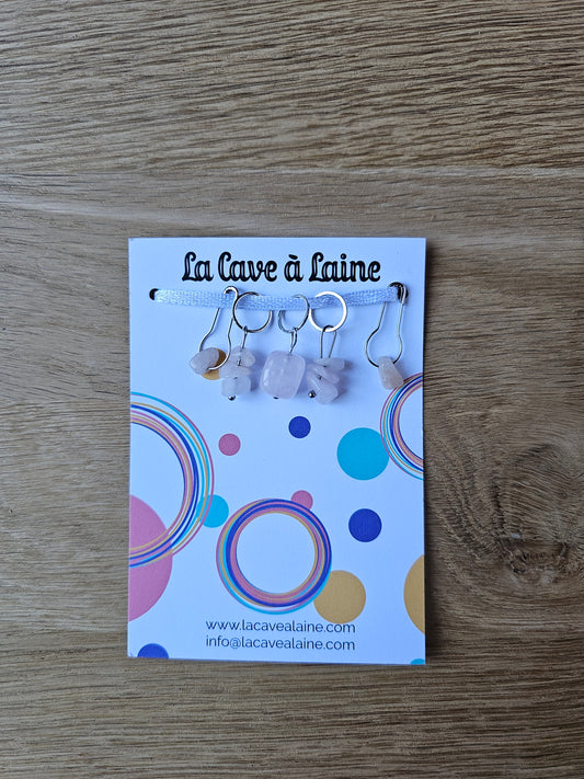 5 Stitch Markers - Quartz-La Cave à Laine
