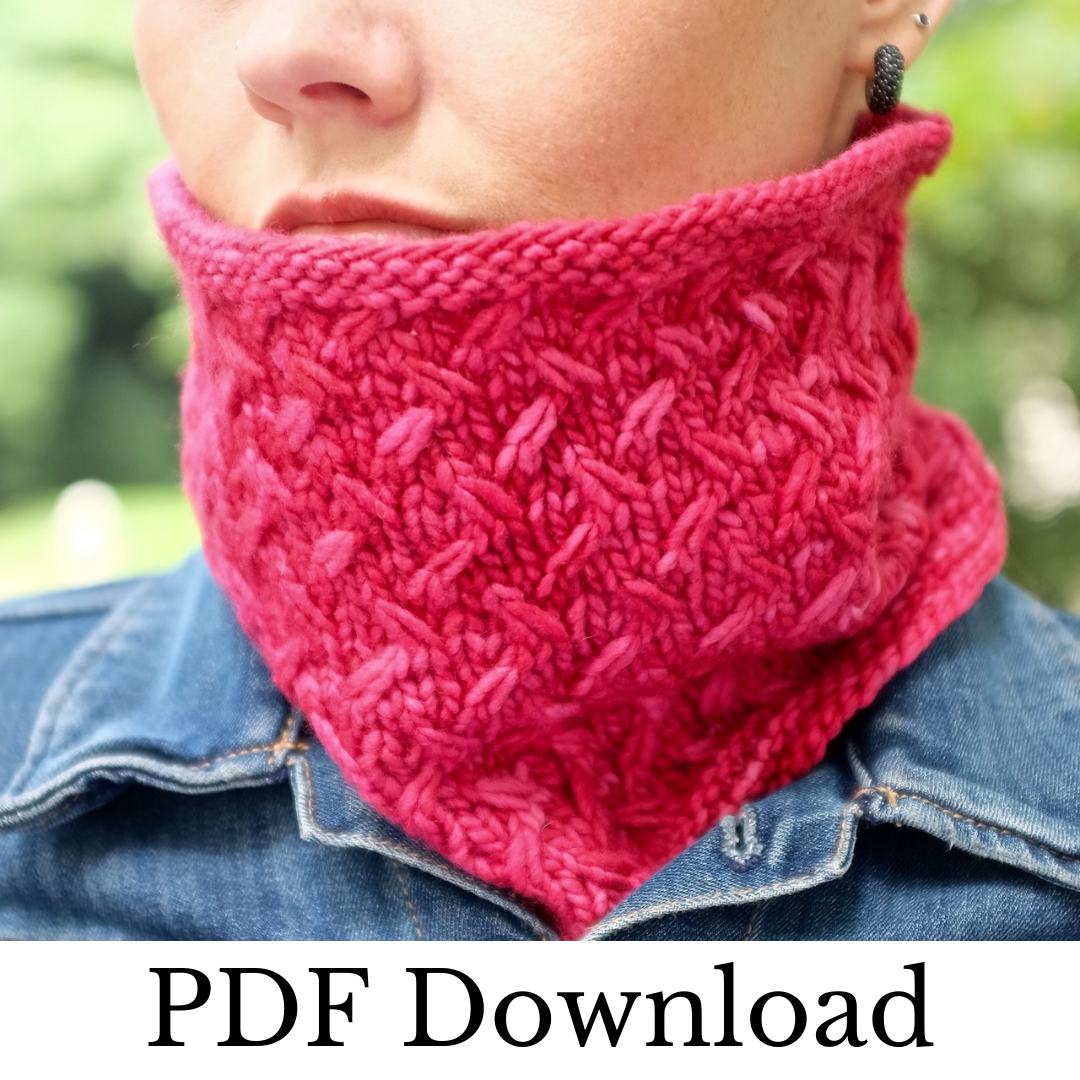 Crunchy Cowl - PDF pattern download-La Cave à Laine
