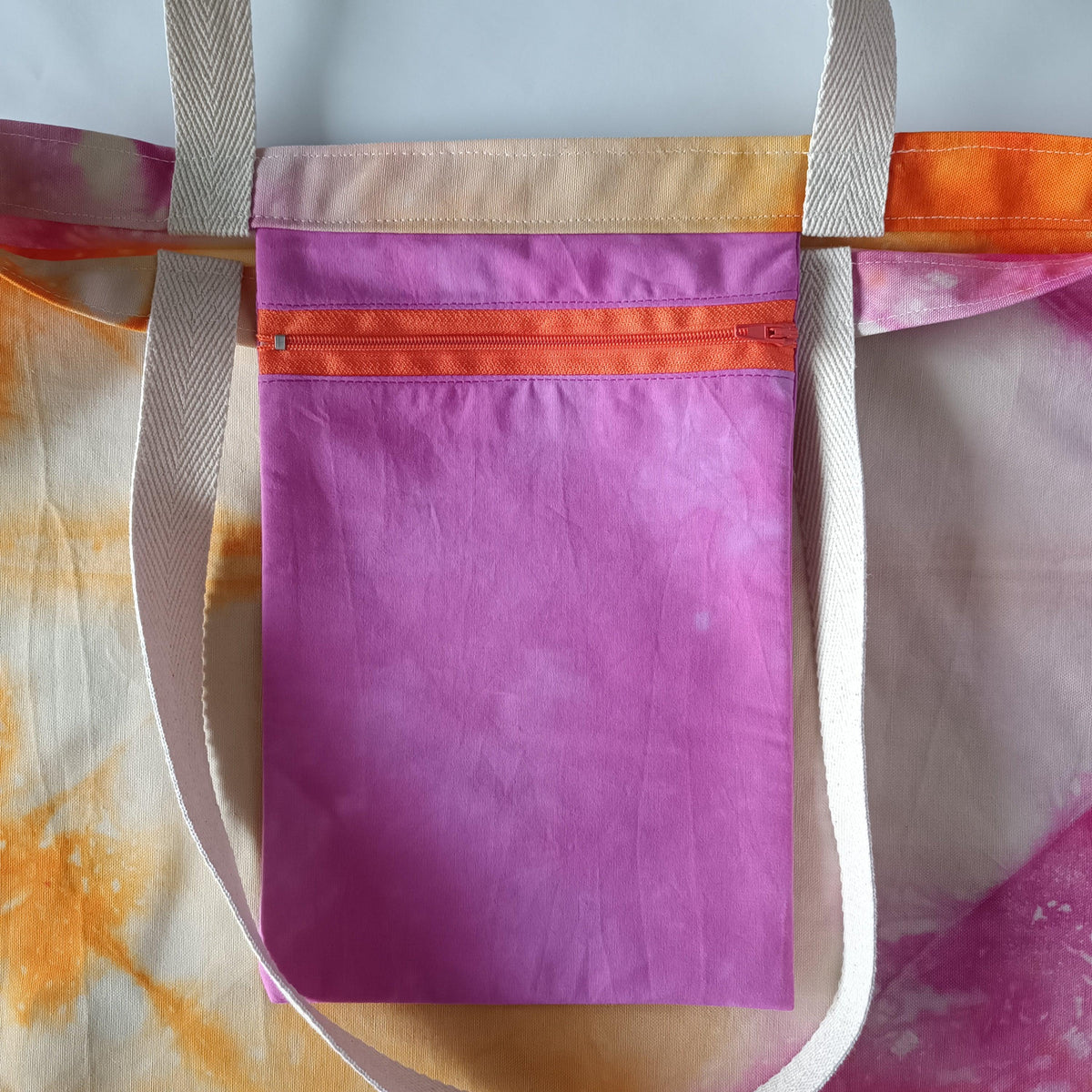 Resist Big Bag - Orange&Pink-La Cave à Laine