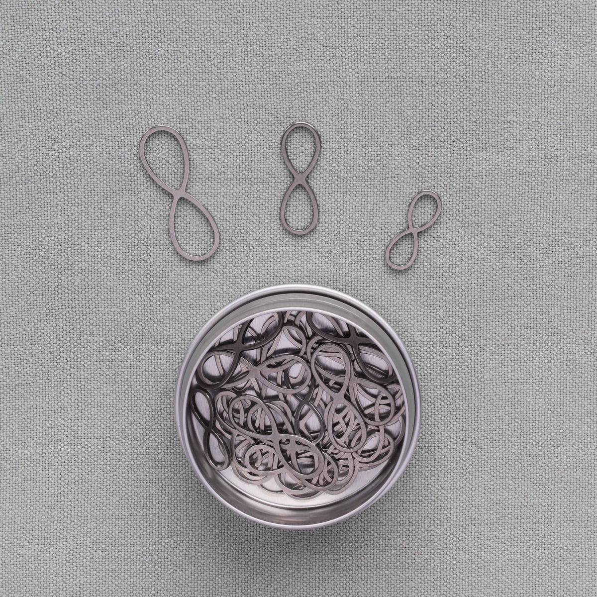30 Stitch Markers - Infinite Mix Silver-La Cave à Laine