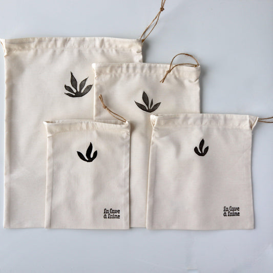 Knits Cosy - Cotton, Hand-Printed, Ecrù-La Cave à Laine