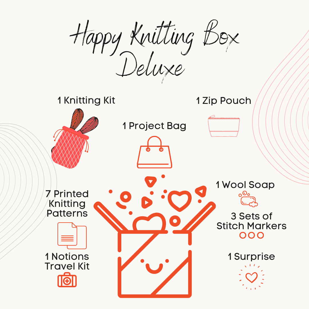 Happy Knitting Box - Deluxe Edition - A mystery box for knitters-La Cave à Laine