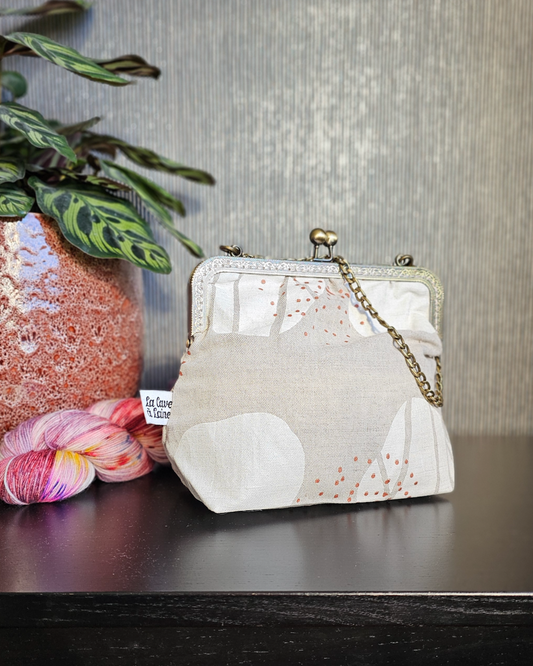 Clasp Handbag - Hand Printed-La Cave à Laine