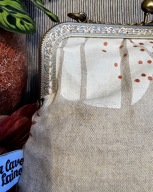 Clasp Handbag - Hand Printed-La Cave à Laine