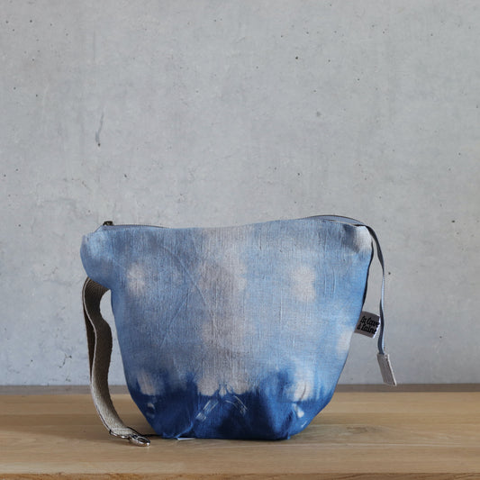 Zip Bag M - Large Opening - Blue-La Cave à Laine