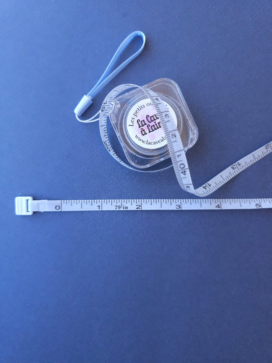 Clear Measuring Tape - Light Blue-La Cave à Laine