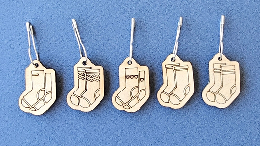 5 Socks Stitch Markers-La Cave à Laine
