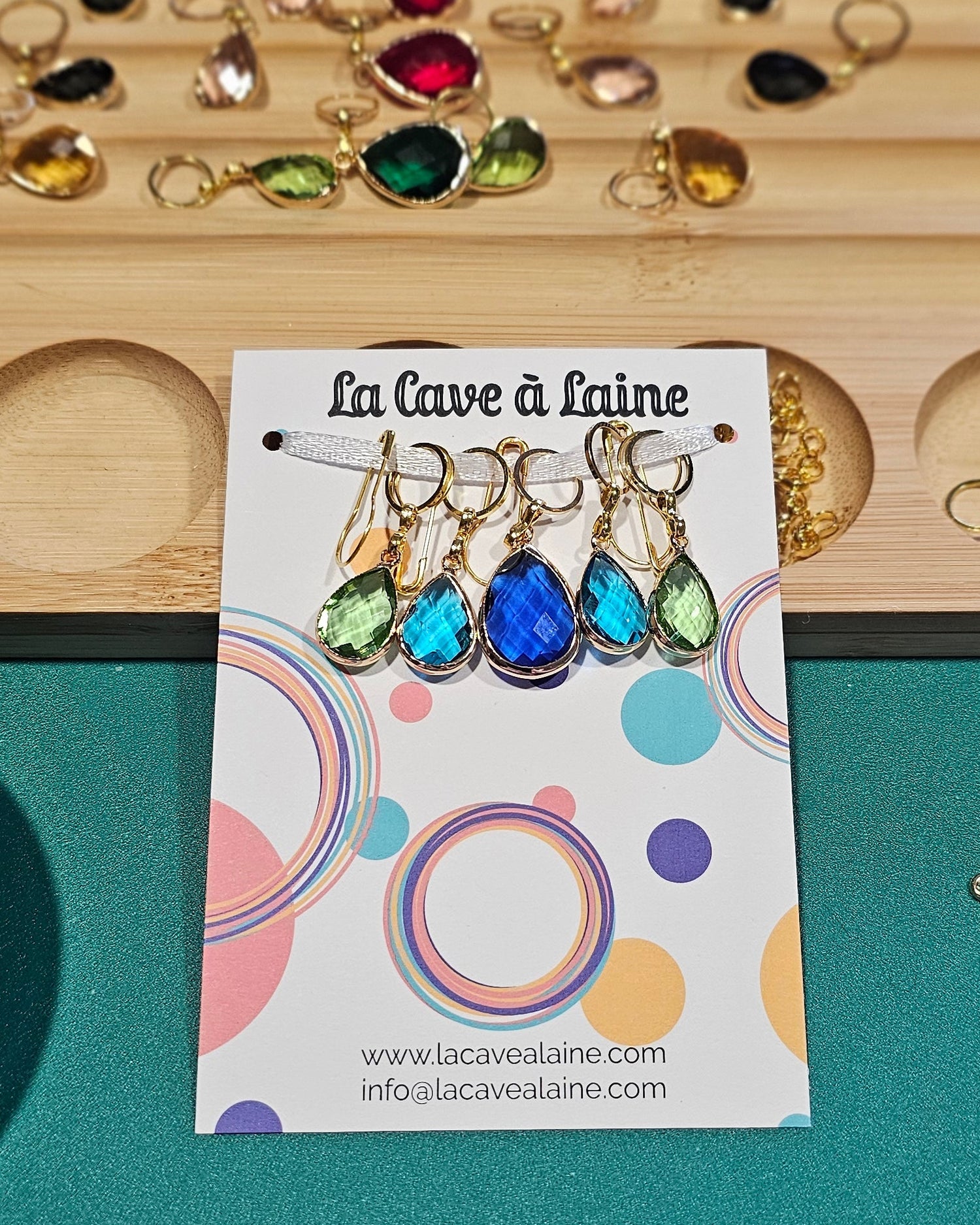 10 Stitch Markers - Bejeweled-La Cave à Laine