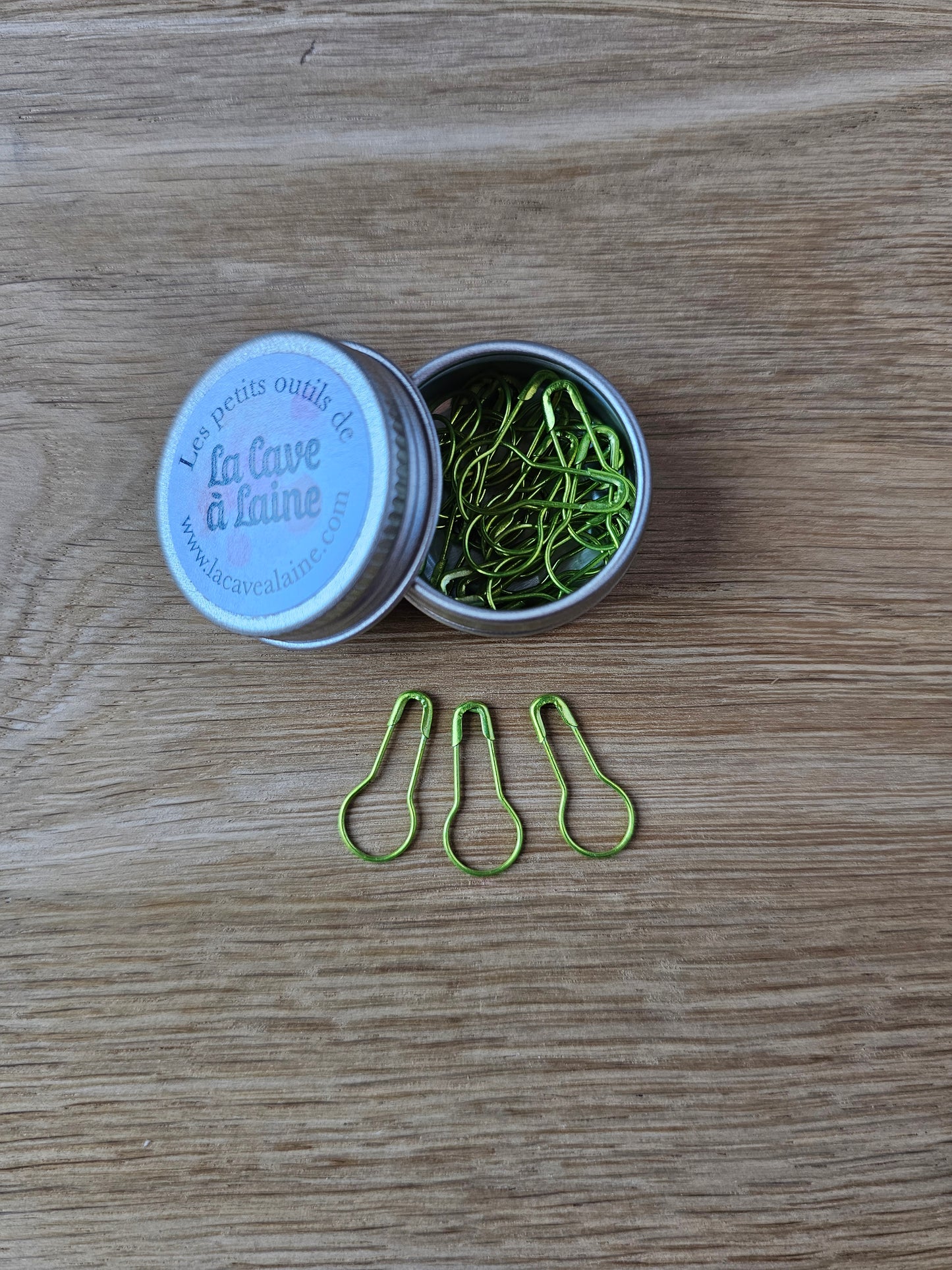 30 Safety Stitch Markers - Metal Yellow-La Cave à Laine