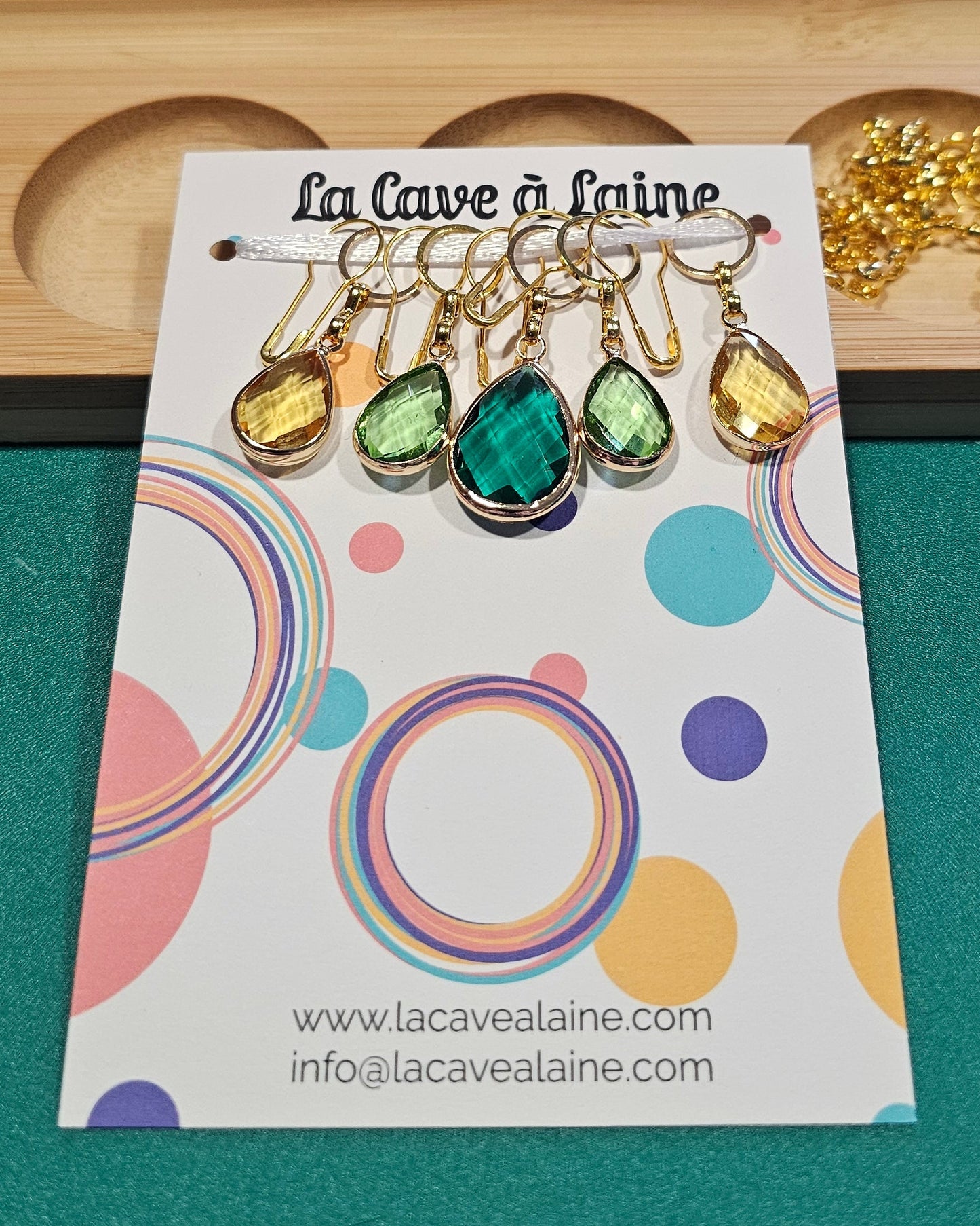 10 Stitch Markers - Bejeweled-La Cave à Laine