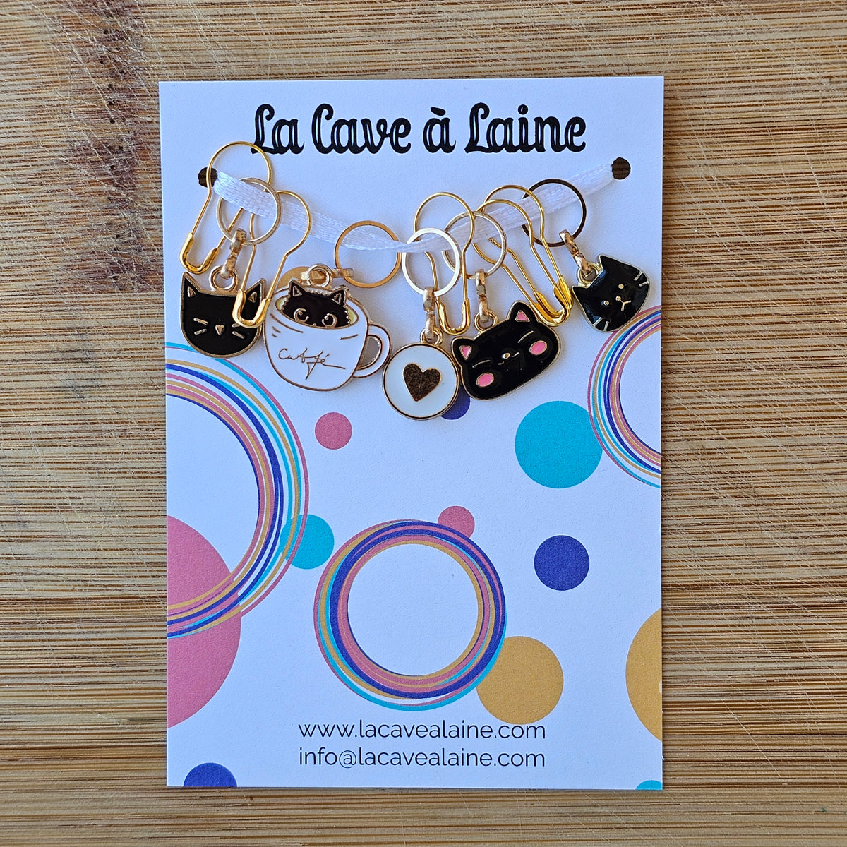 10 Stitch Markers - Black Cats-La Cave à Laine