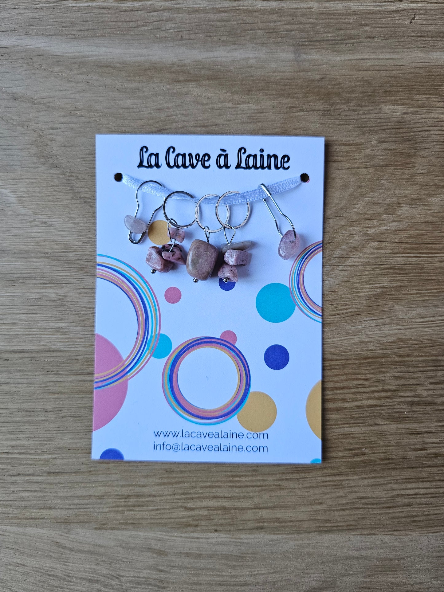 5 Stitch Markers - Quartz-La Cave à Laine