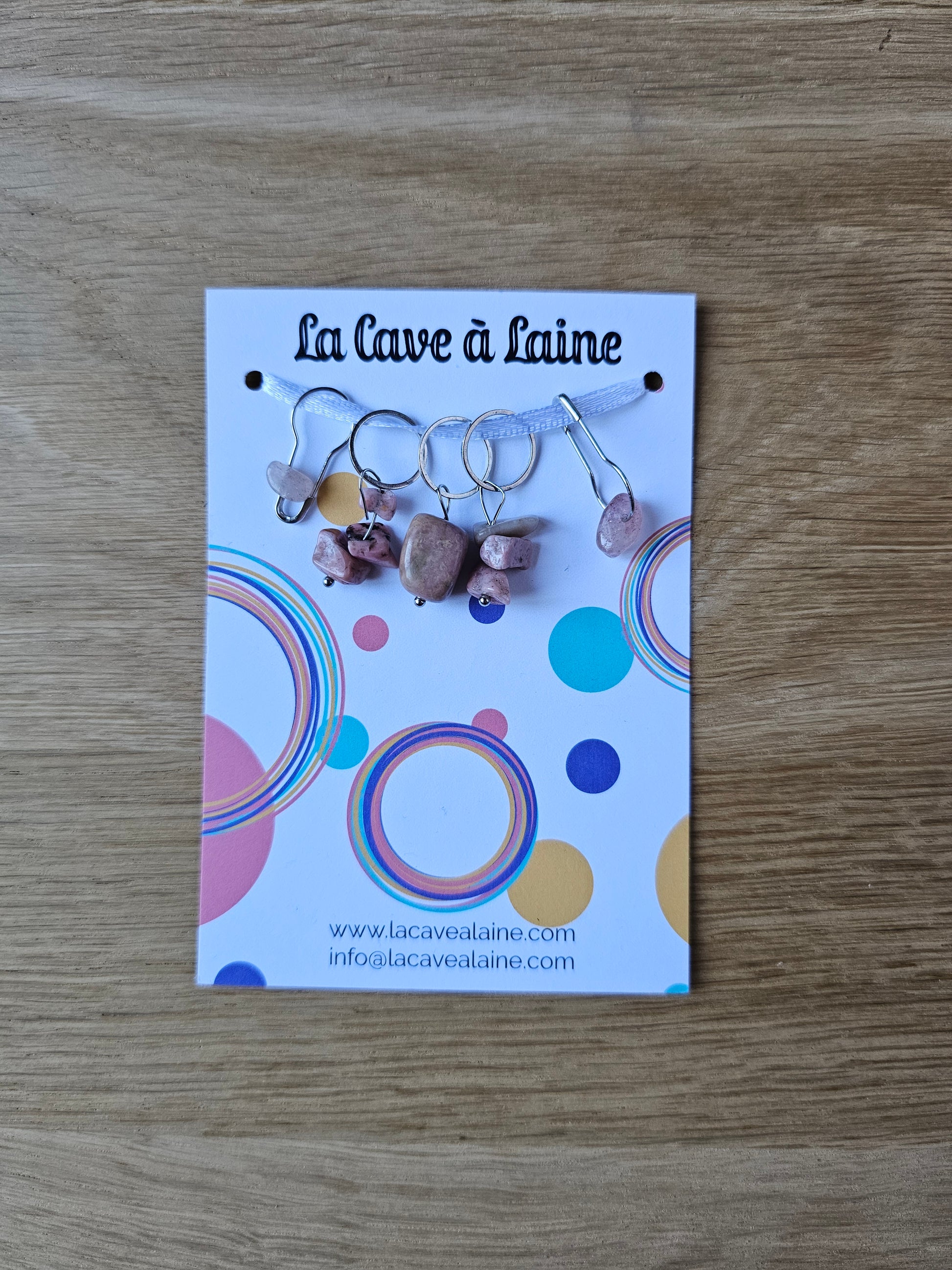5 Stitch Markers - Quartz-La Cave à Laine