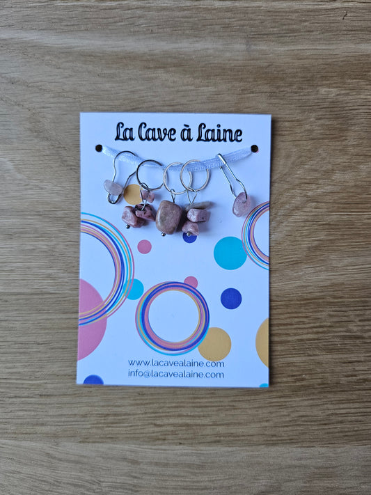 5 Stitch Markers - Quartz-La Cave à Laine