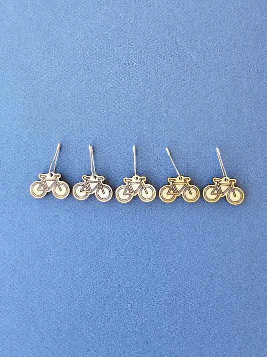 5 Bikes Stitch Markers-La Cave à Laine
