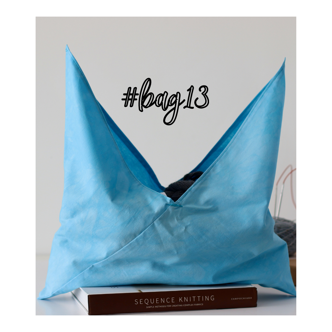 #Bag13: Hand-dyed Origami Handcrafted Bag - Sky Blue-La Cave à Laine