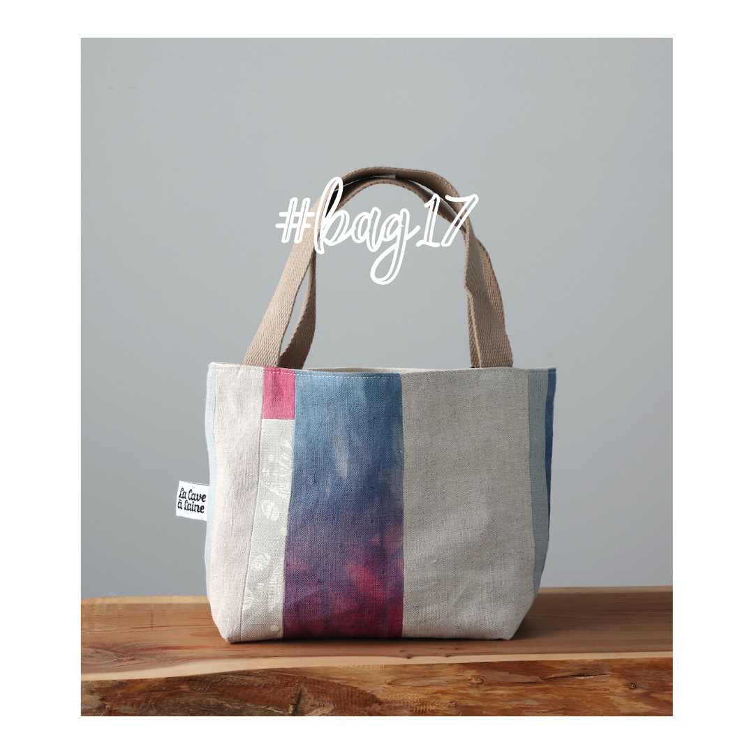 #Bag17 Handcrafted Canvas Bag - Linen Gioia - Pink and Flowers-La Cave à Laine