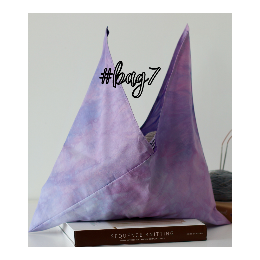 #Bag7: Hand-dyed Origami Handcrafted Bag - Violet-La Cave à Laine