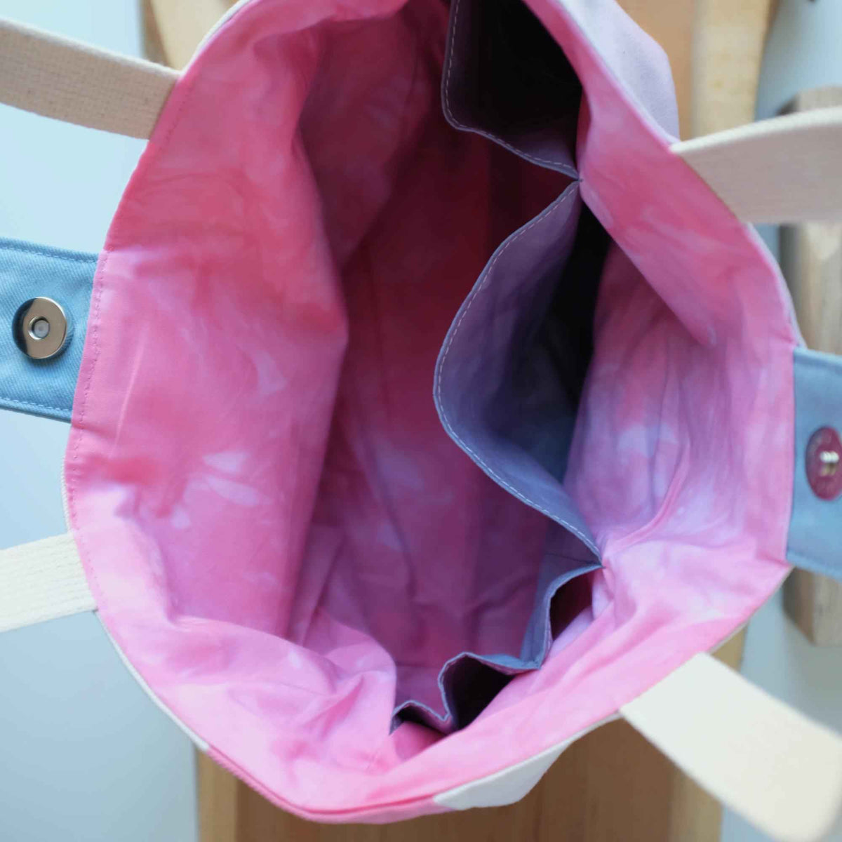 Aquarelle Project Basket - Hand-Dyed Organic Cotton, Rosa & Viola - END OF COLLECTION-La Cave à Laine