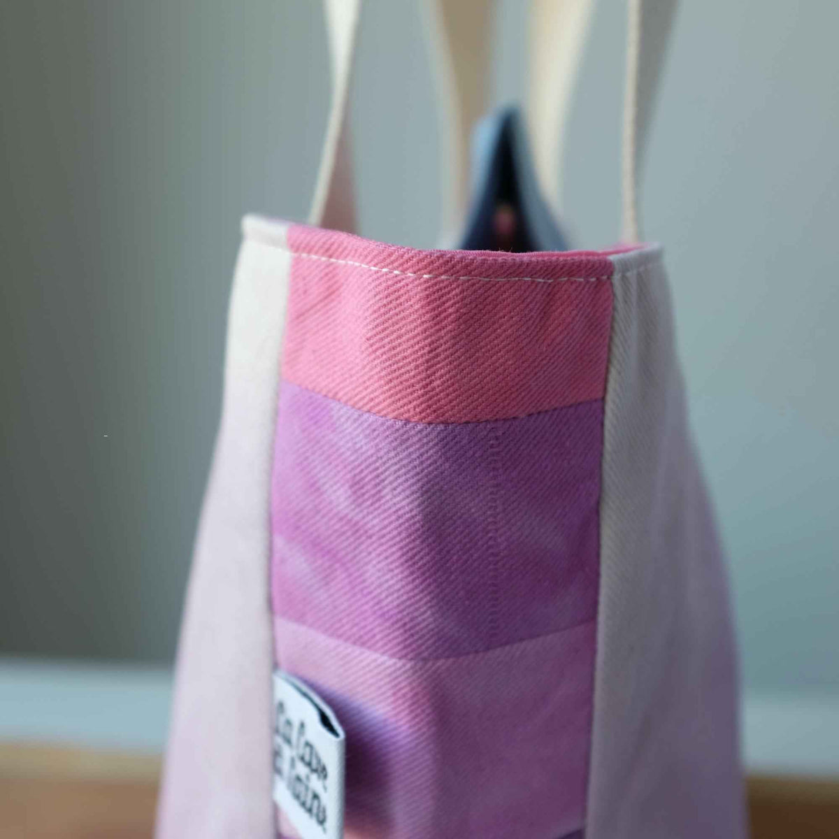 Aquarelle Project Basket - Hand-Dyed Organic Cotton, Rosa & Viola - END OF COLLECTION-La Cave à Laine