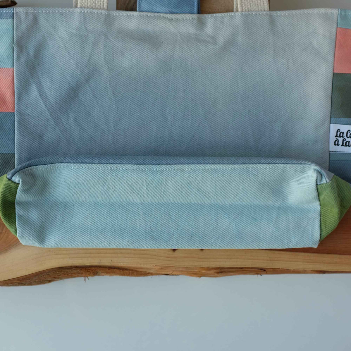 Aquarelle Project Basket - Hand-Dyed Organic Cotton, Blu & Verde - END OF COLLECTION-La Cave à Laine