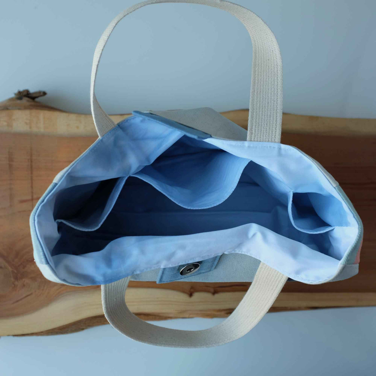 Aquarelle Project Basket - Hand-Dyed Organic Cotton, Blu & Verde - END OF COLLECTION-La Cave à Laine