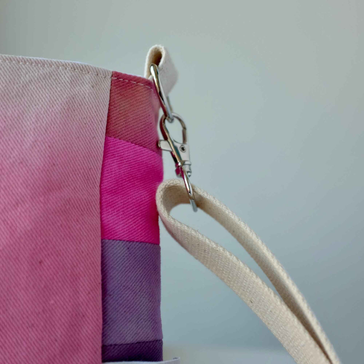 Aquarelle Project Basket, Crossbody - Hand-Dyed Organic Cotton, Rosa-La Cave à Laine