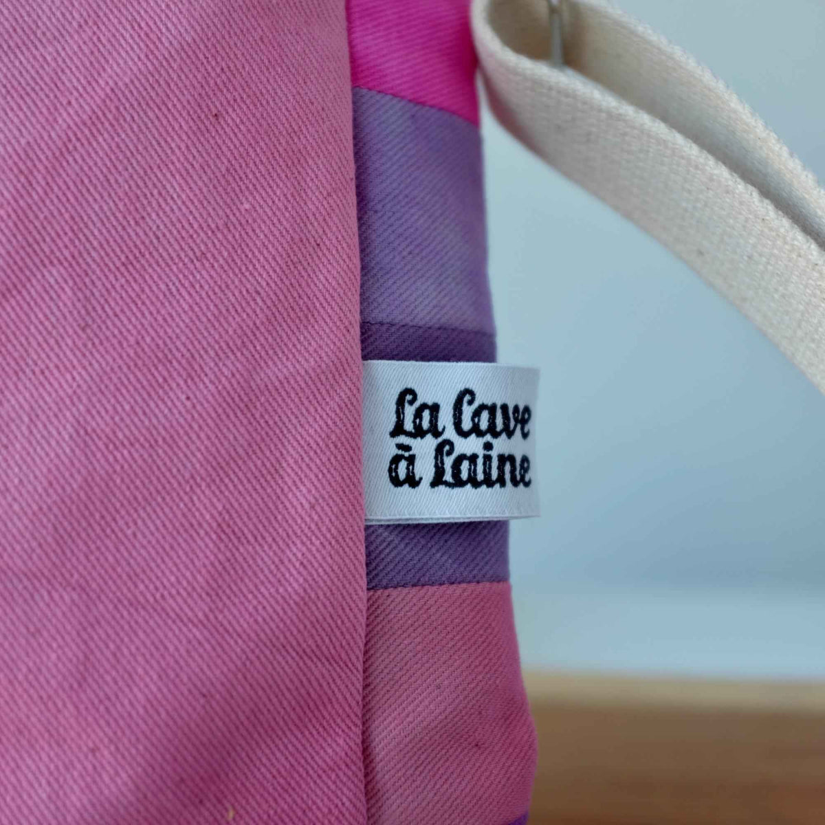 Aquarelle Project Basket, Crossbody - Hand-Dyed Organic Cotton, Rosa-La Cave à Laine