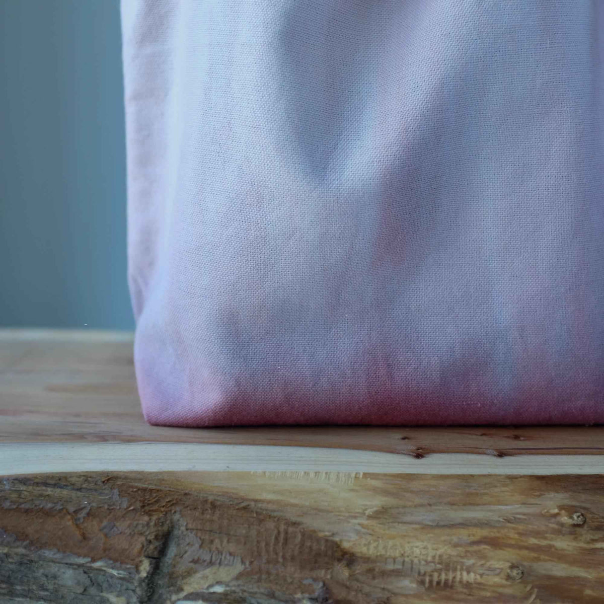 Aquarelle Project Bag, Ribbon - Hand-Dyed Organic Cotton, Rosa Antico - END OF COLLECTION-La Cave à Laine