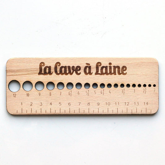 Wooden Gauge Ruler - Metric units - Minor imperfection-La Cave à Laine
