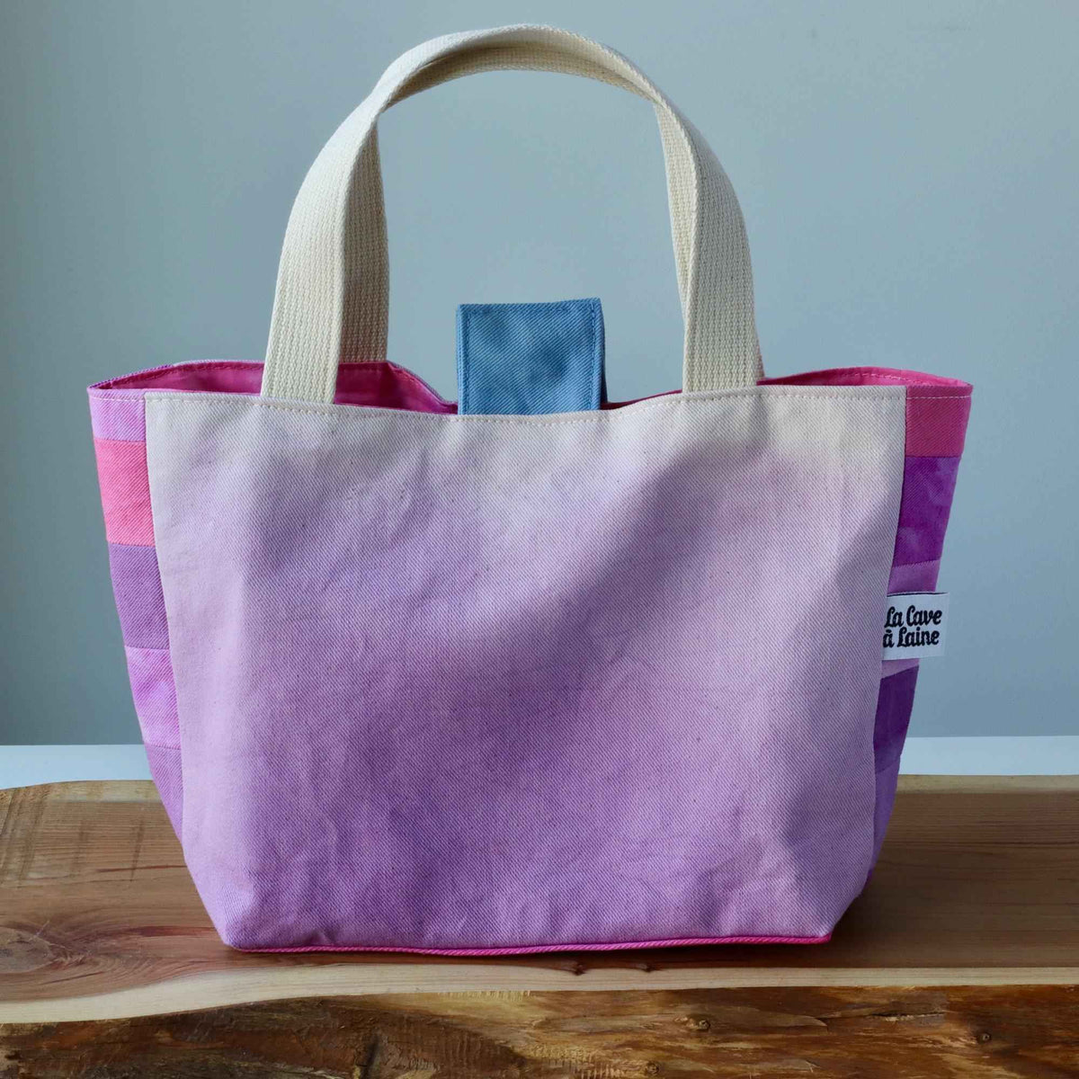 Aquarelle Project Basket - Hand-Dyed Organic Cotton, Rosa & Viola - END OF COLLECTION-La Cave à Laine