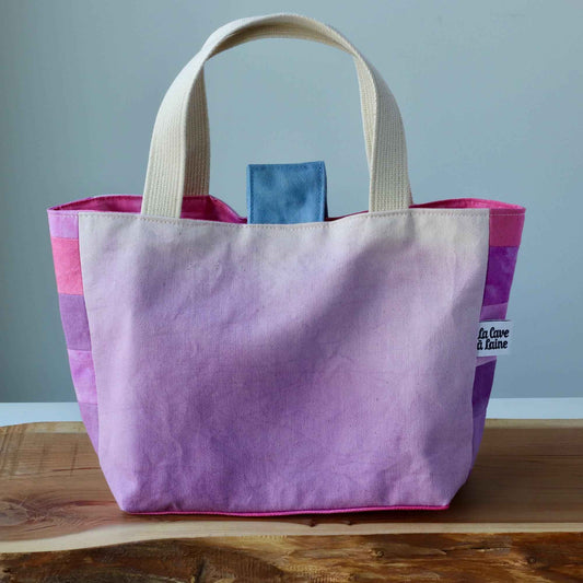 Aquarelle Project Basket - Hand-Dyed Organic Cotton, Rosa & Viola - END OF COLLECTION-La Cave à Laine