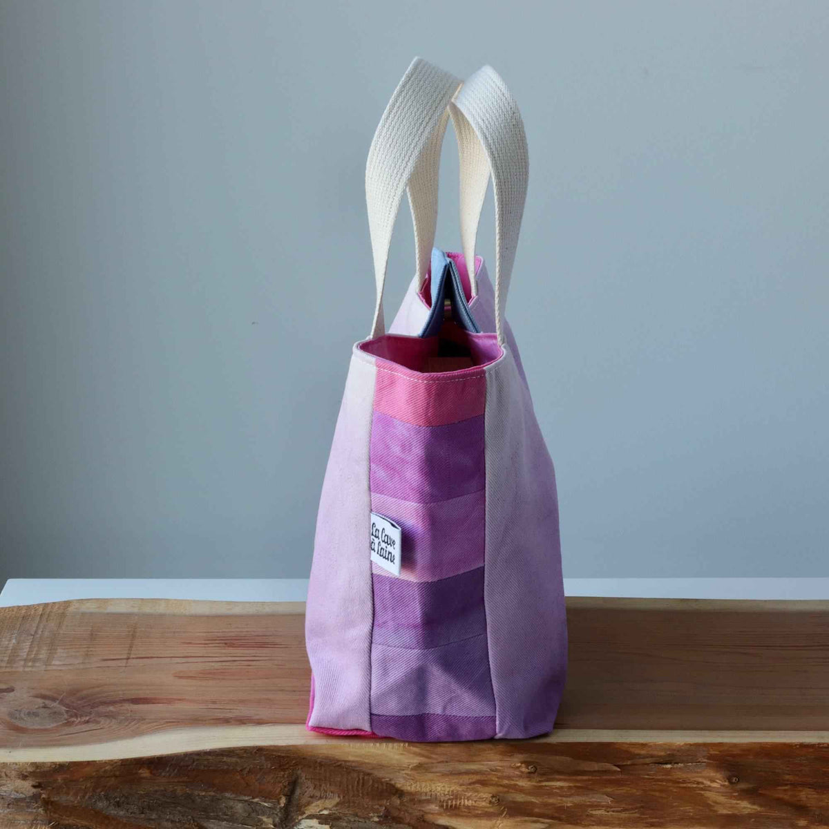 Aquarelle Project Basket - Hand-Dyed Organic Cotton, Rosa & Viola - END OF COLLECTION-La Cave à Laine
