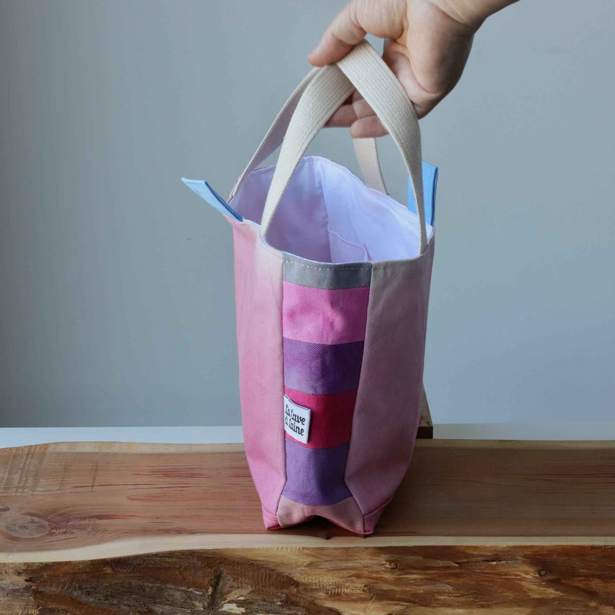 Aquarelle Project Basket - Hand-Dyed Organic Cotton, Rosa-La Cave à Laine