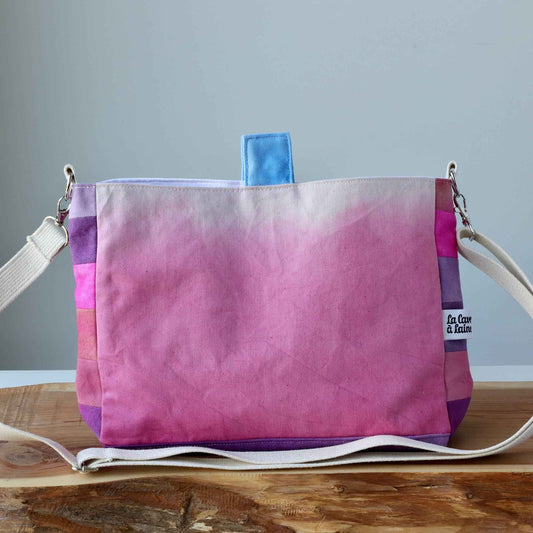 Aquarelle Project Basket, Crossbody - Hand-Dyed Organic Cotton, Rosa-La Cave à Laine