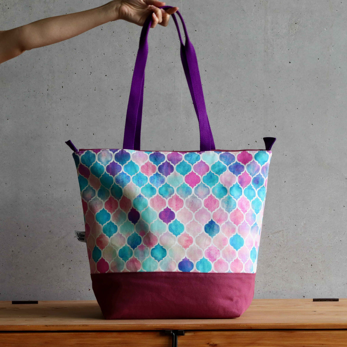 Zellige Weekender Bag-La Cave à Laine