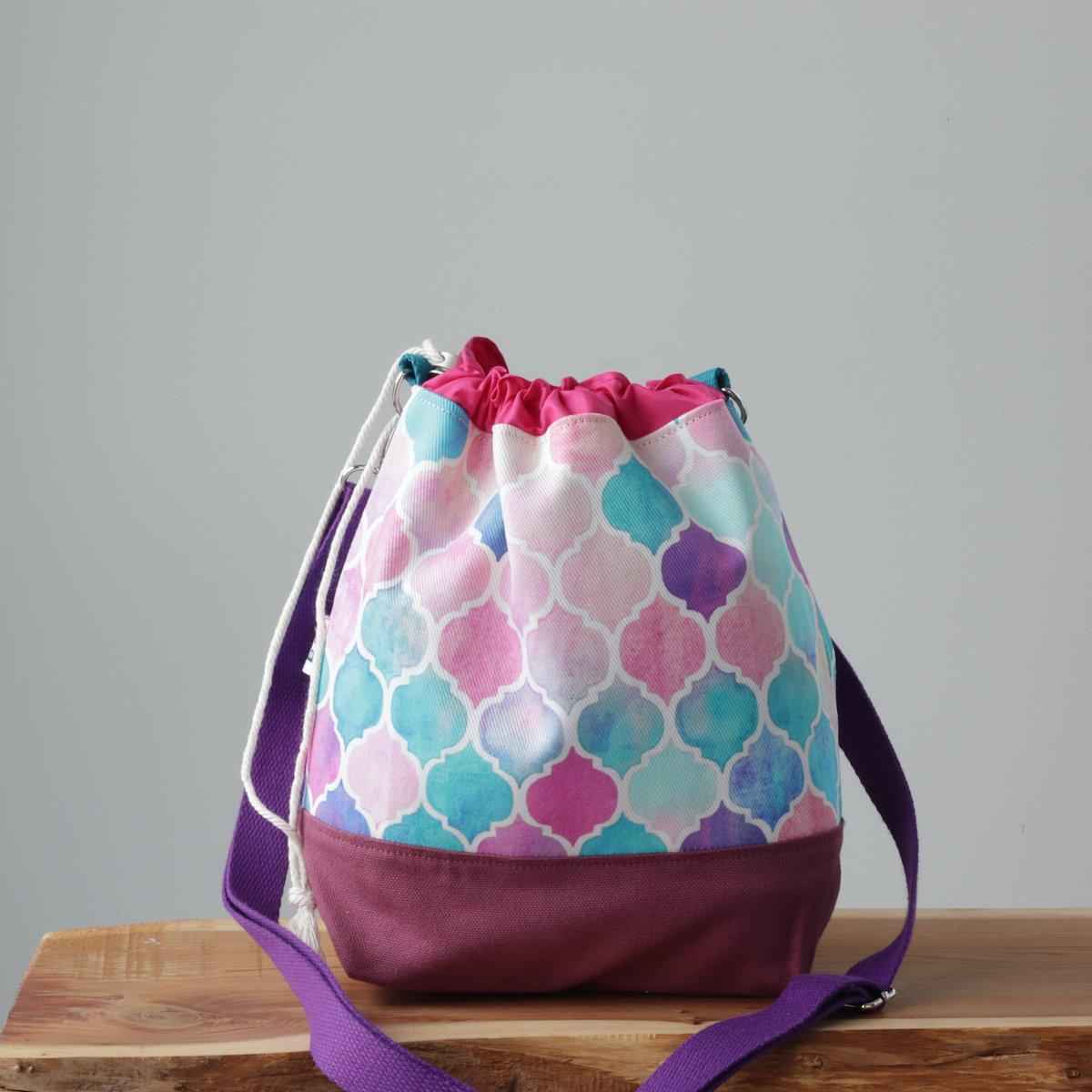 Zellige Project Bag - Crossbody, Pink-La Cave à Laine