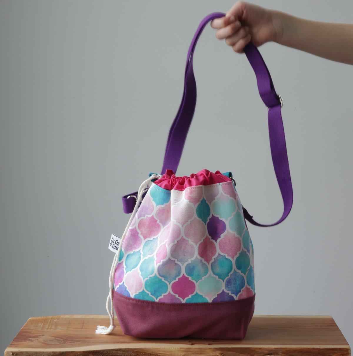 Zellige Project Bag - Crossbody, Pink-La Cave à Laine