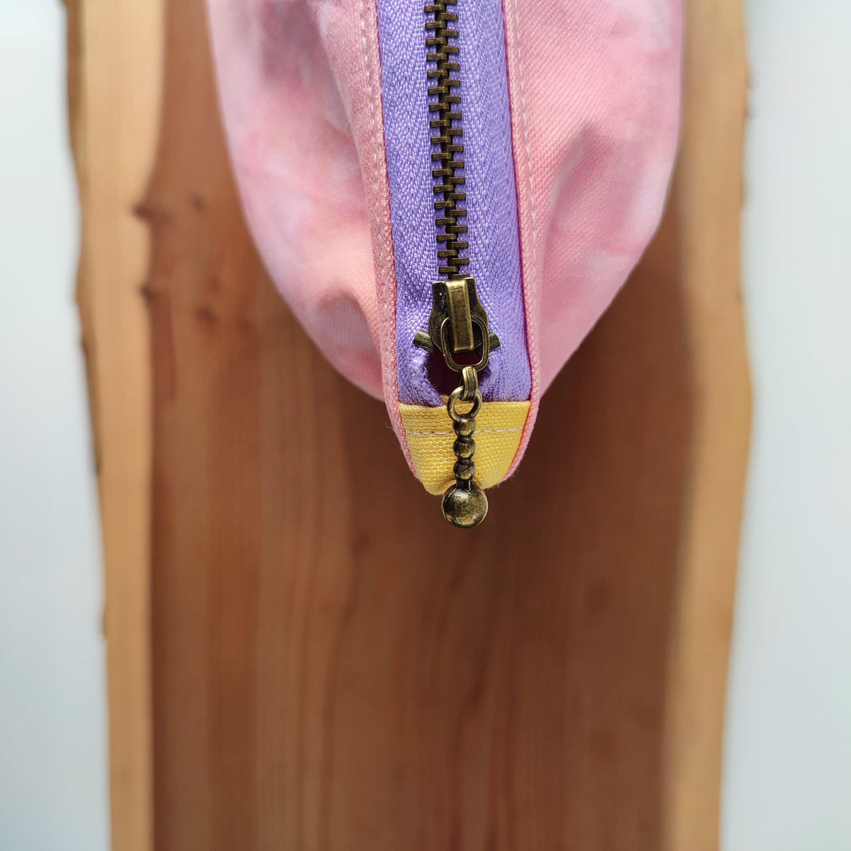 #Bag2 Handcrafted Canvas Bag - Wristlet with zip Jewels - Topaz-La Cave à Laine