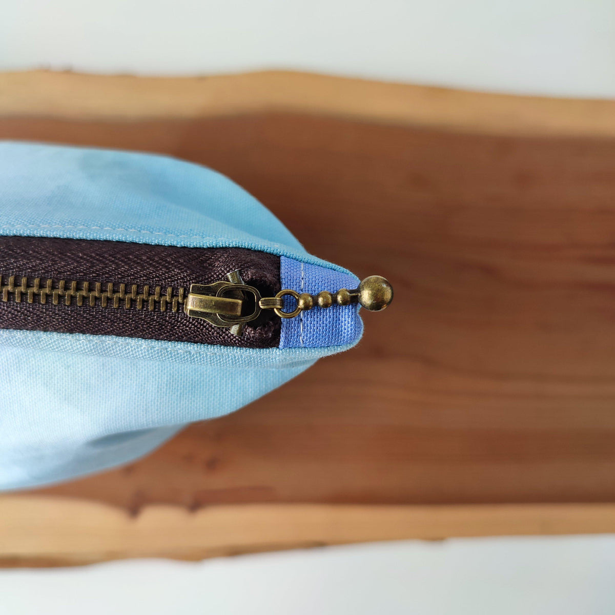 Handcrafted Canvas Bag - Wristlet Sicilia - Cielo- RESERVED for Knit Escape-La Cave à Laine