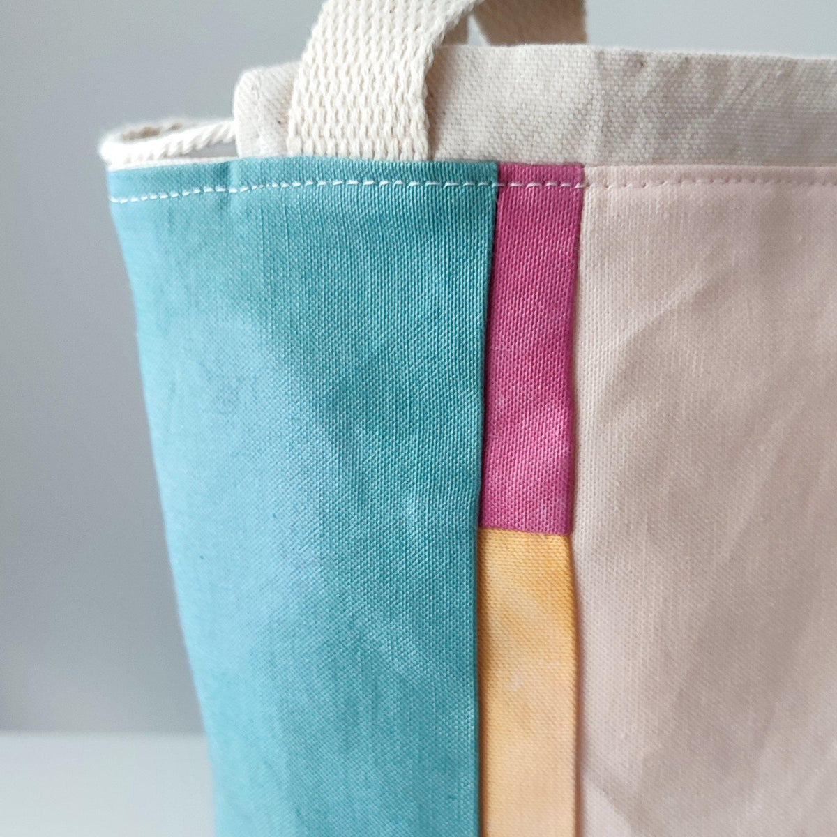 Handcrafted Canvas Bag - SuperGioia Sicilia - Melone, Melograno, Papaya e Cactus-La Cave à Laine