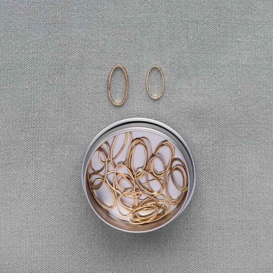 30 Stitch Markers - Oval Mix Gold-La Cave à Laine