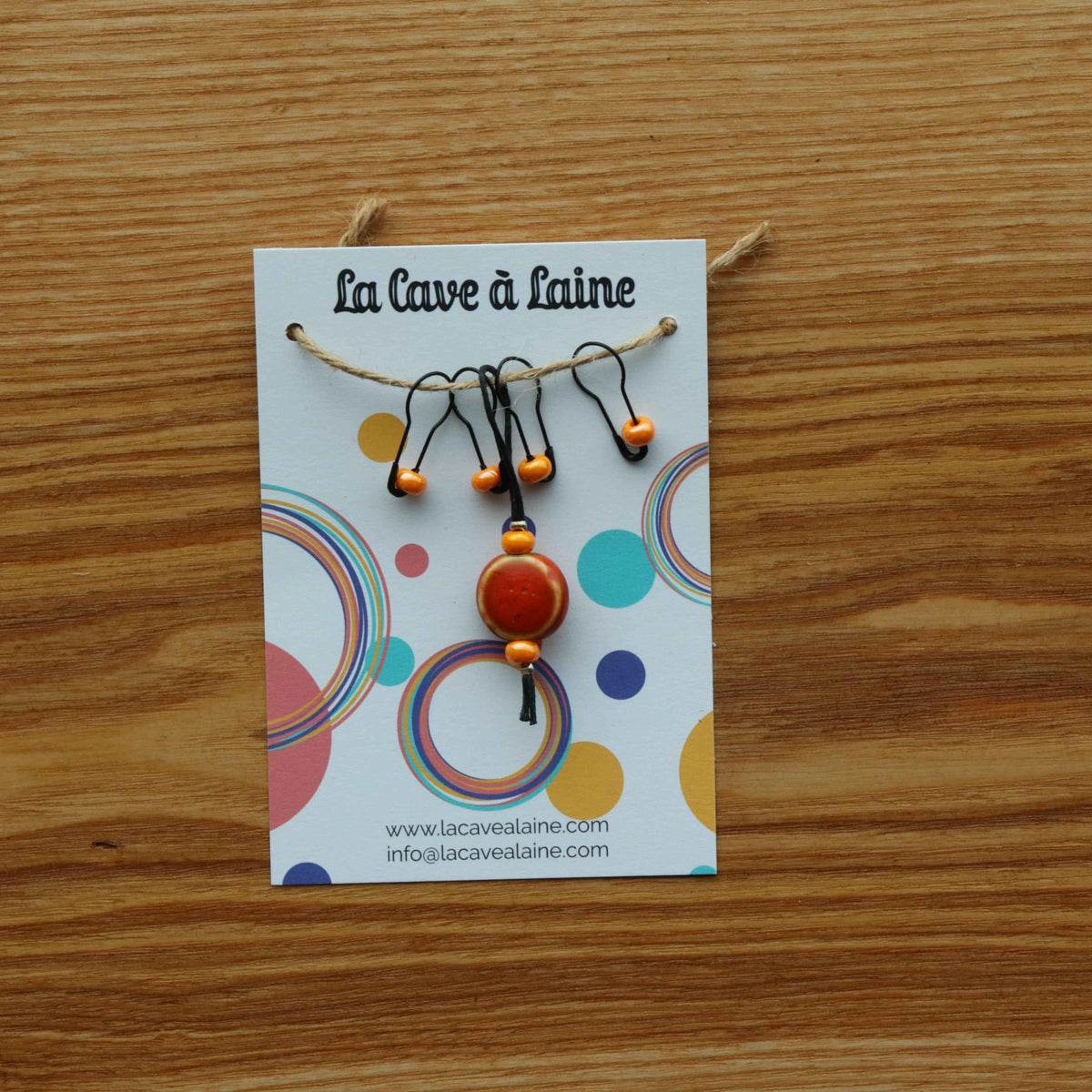 Stitch Markers - Ceramic Discs-La Cave à Laine